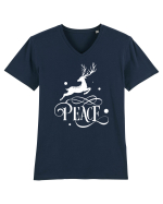 Peace on Earth White Tricou mânecă scurtă guler V Bărbat Presenter