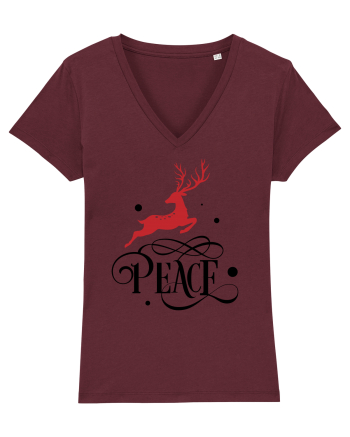 Peace Red Burgundy