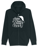 Santa Claus is coming to town Black Hanorac cu fermoar Unisex Connector