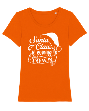 Santa Claus is coming to town Black Bright Orange