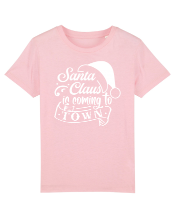 Santa Claus is coming to town Black Cotton Pink