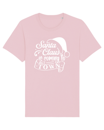 Santa Claus is coming to town Black Cotton Pink