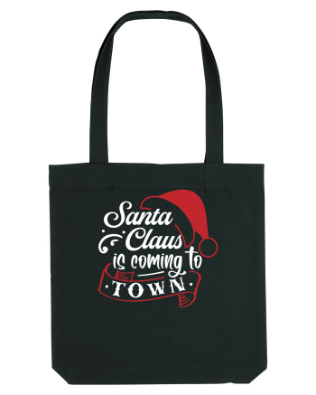 Santa Claus is coming to town White and Red Black