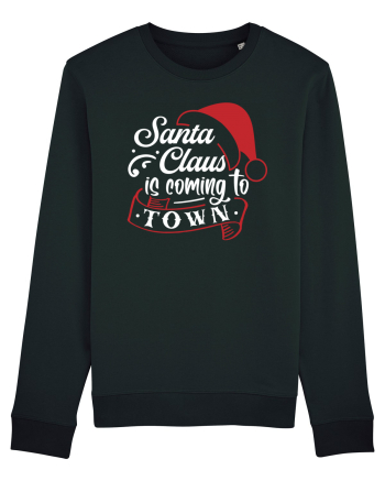 Santa Claus is coming to town White and Red Black