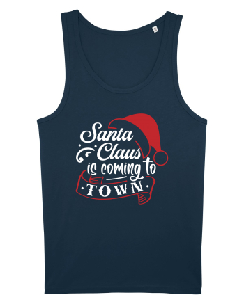 Santa Claus is coming to town White and Red Navy