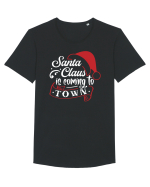 Santa Claus is coming to town White and Red Tricou mânecă scurtă guler larg Bărbat Skater