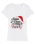 Santa Claus is coming Tricou mânecă scurtă guler V Damă Evoker