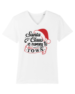 Santa Claus is coming Tricou mânecă scurtă guler V Bărbat Presenter