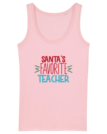 Santas Favorite Teacher Cotton Pink