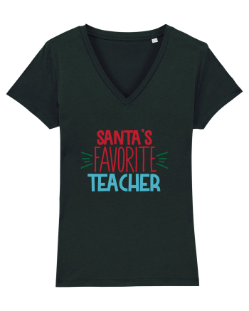 Santas Favorite Teacher Black