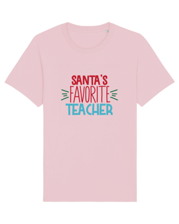 Santas Favorite Teacher Cotton Pink