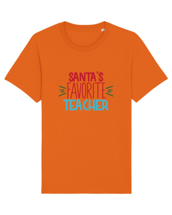 Santas Favorite Teacher Bright Orange