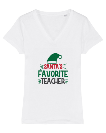 Santas Favorite Teacher Green White