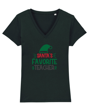 Santas Favorite Teacher Green Black