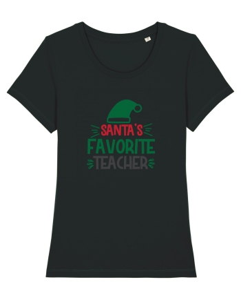 Santas Favorite Teacher Green Black