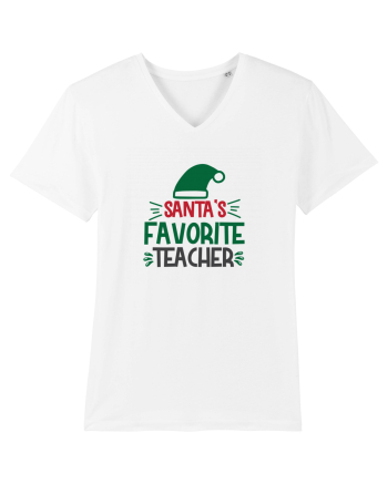 Santas Favorite Teacher Green White