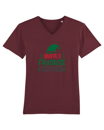 Santas Favorite Teacher Green Burgundy