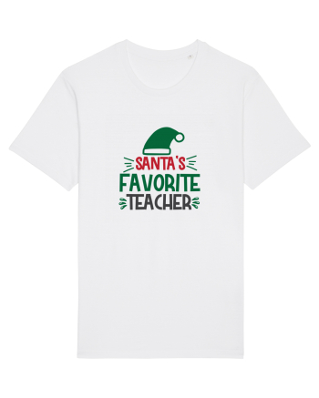 Santas Favorite Teacher Green White