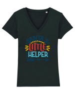 Santas Little Helper Arrow Tricou mânecă scurtă guler V Damă Evoker
