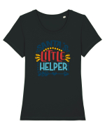Santas Little Helper Arrow Tricou mânecă scurtă guler larg fitted Damă Expresser