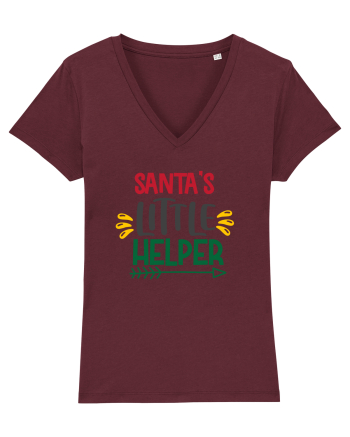Santas Little Helper Green Burgundy