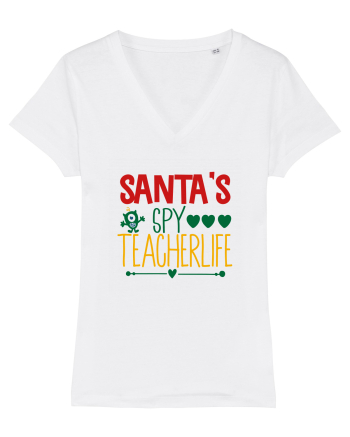Santas Spy Teacher White