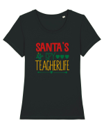 Santas Spy Teacher Tricou mânecă scurtă guler larg fitted Damă Expresser
