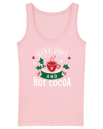 Sleigh Rides Green Cotton Pink