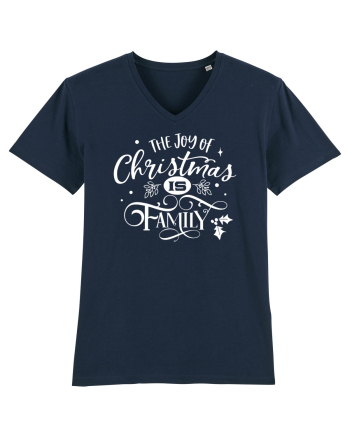 The Joy of Christmas White French Navy