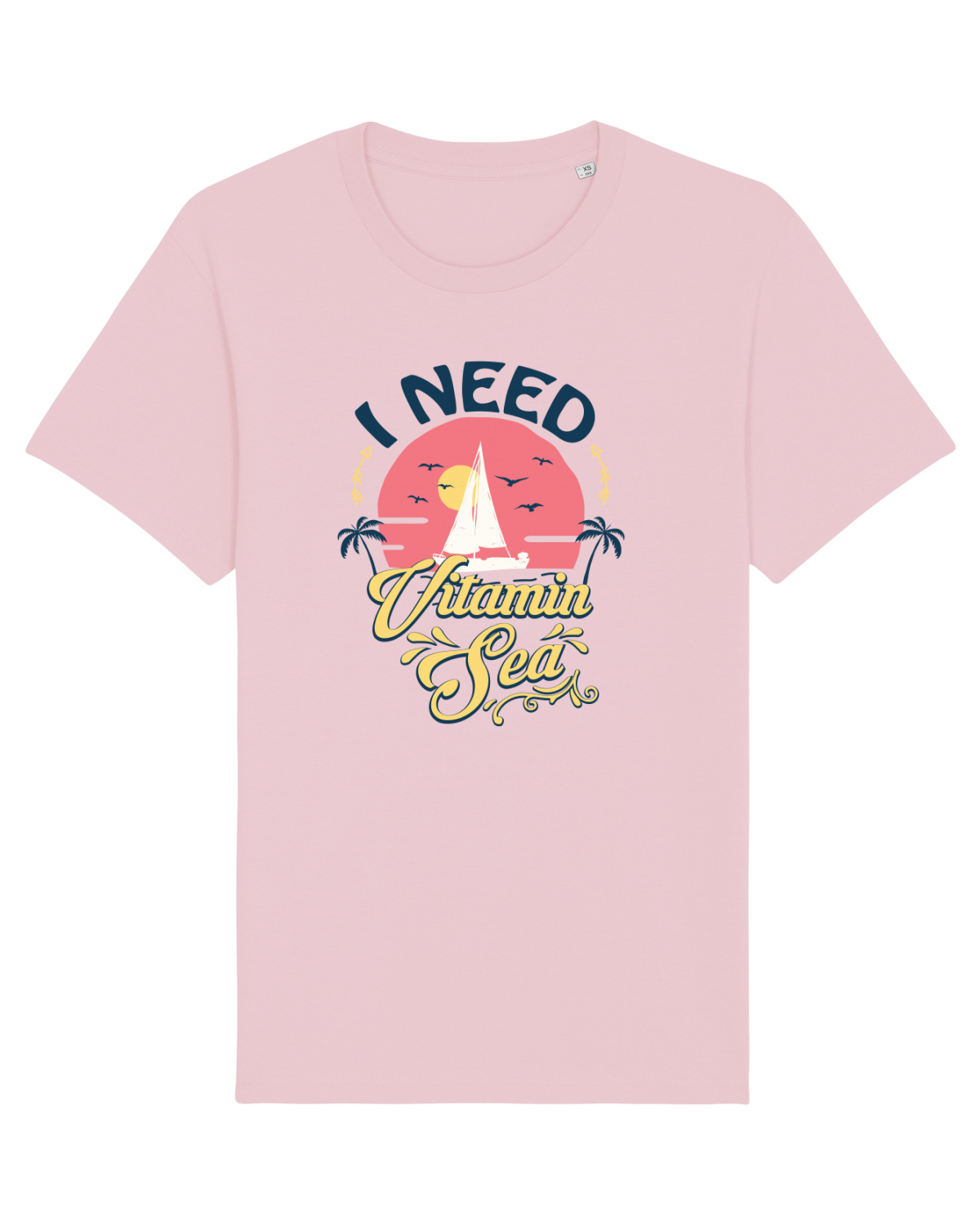 Tricou mânecă scurtă Unisex Rocker Cotton Pink