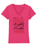 Cardinal Full Xmas Tricou mânecă scurtă guler V Damă Evoker