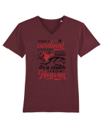 Cardinal Full Xmas Tricou mânecă scurtă guler V Bărbat Presenter