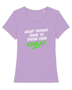 SWEAT Tricou mânecă scurtă guler larg fitted Damă Expresser