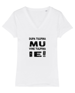 COVID Tricou mânecă scurtă guler V Damă Evoker