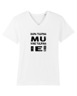 COVID Tricou mânecă scurtă guler V Bărbat Presenter