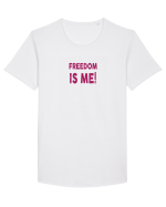 Freedom is Me Tricou mânecă scurtă guler larg Bărbat Skater