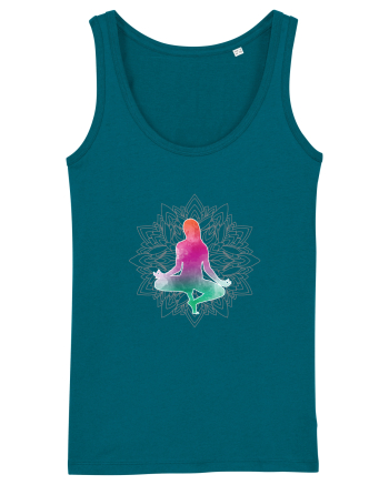 Yoga Lotus Colorat Ocean Depth