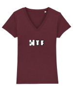 WTF Tricou mânecă scurtă guler V Damă Evoker