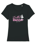 Ballet dancer Tricou mânecă scurtă guler larg fitted Damă Expresser