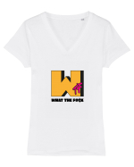 What The F Tricou mânecă scurtă guler V Damă Evoker