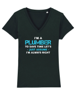 PLUMBER Tricou mânecă scurtă guler V Damă Evoker