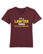 LAWYER Tricou mânecă scurtă guler V Bărbat Presenter