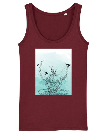 Yoga Lotus Abstract Burgundy