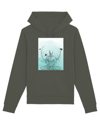 Yoga Lotus Abstract Khaki