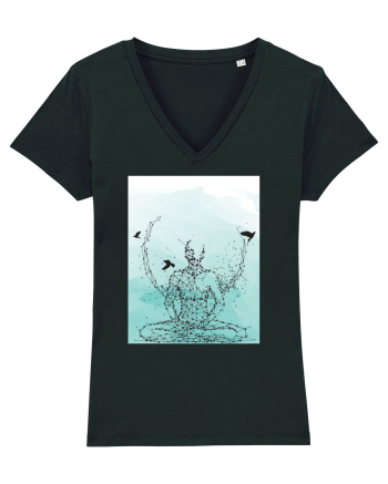 Yoga Lotus Abstract Black