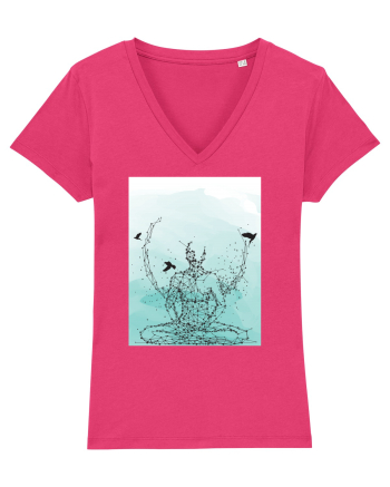 Yoga Lotus Abstract Raspberry