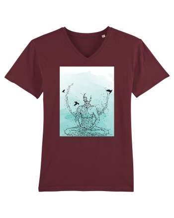 Yoga Lotus Abstract Burgundy