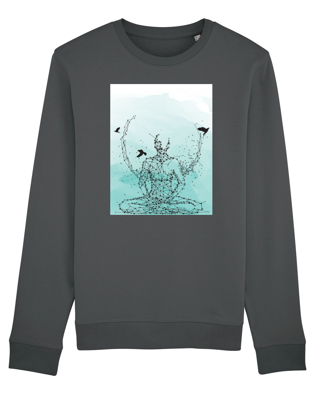 Bluză mânecă lungă Unisex Rise Anthracite