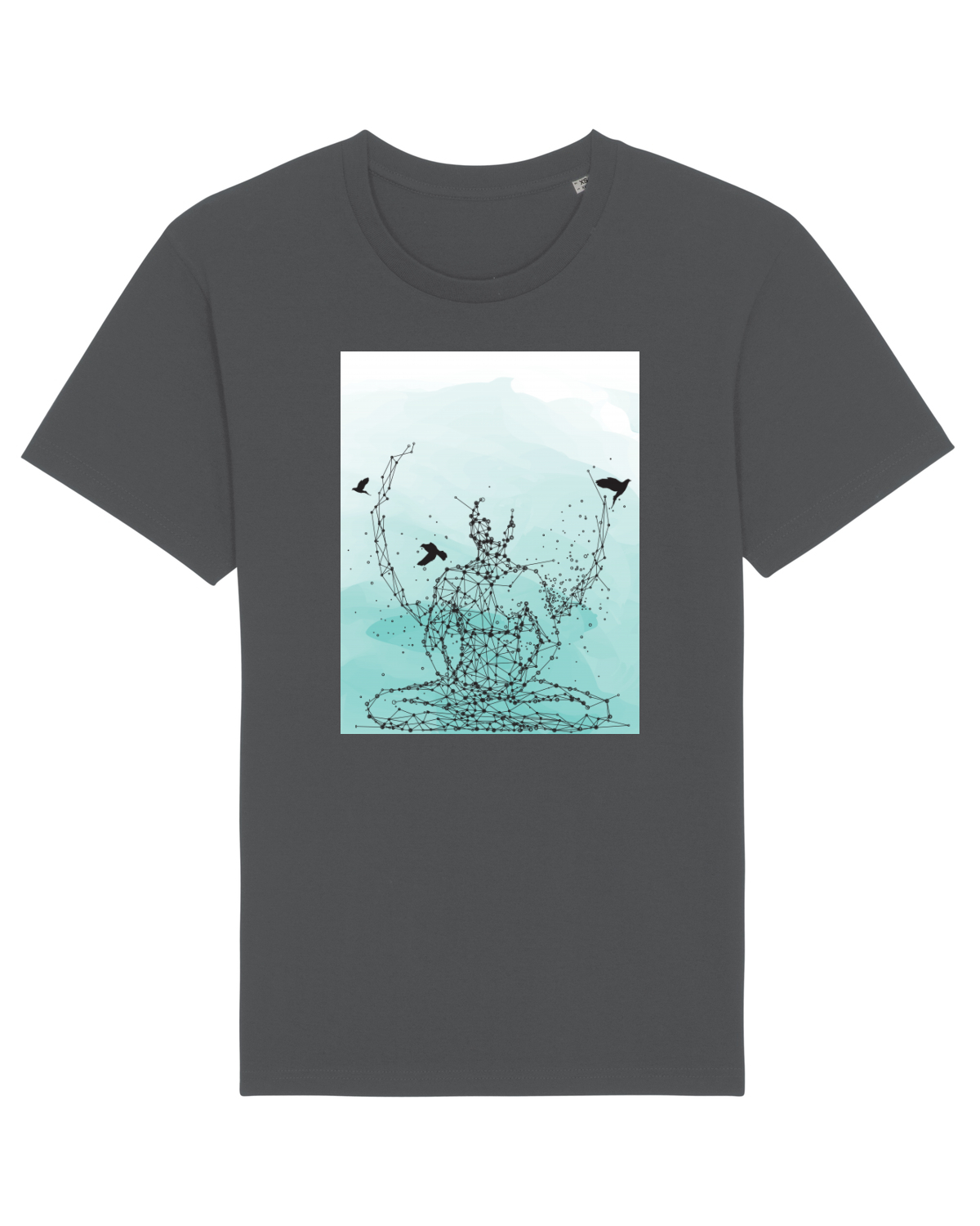 Tricou mânecă scurtă Unisex Rocker Anthracite