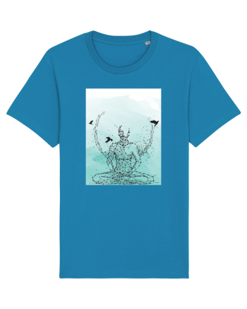 Yoga Lotus Abstract Azur